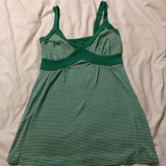 Green striped Daytrip tank top - M - Picture 1 of 3